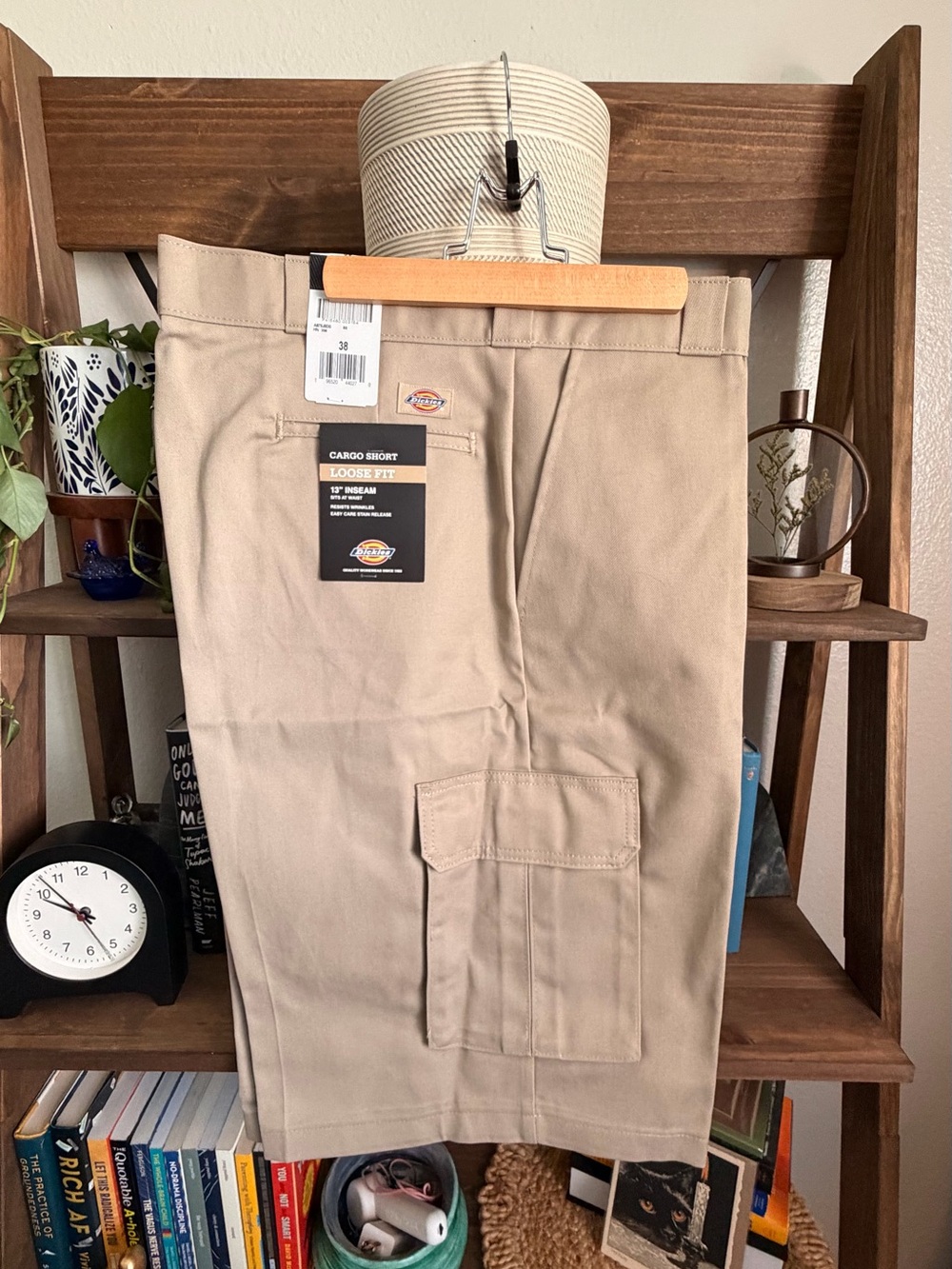 Dickies Men's Tan Flat Front Cargo Shorts